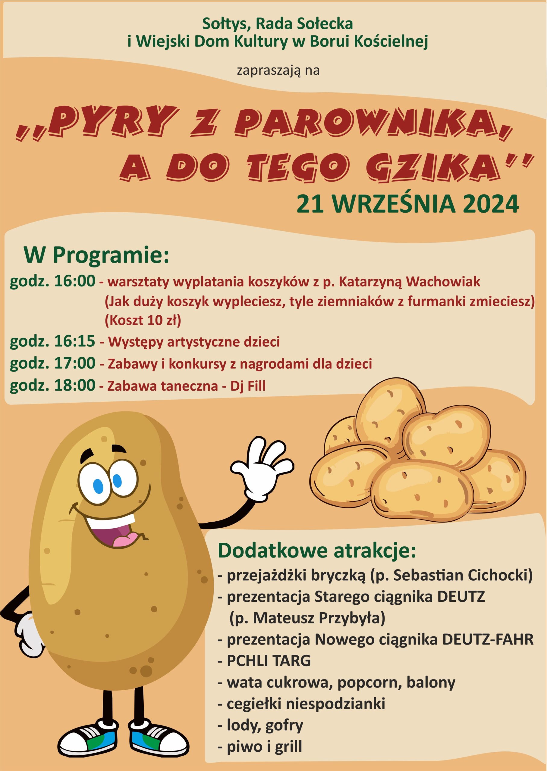 Pyra z gzikiem w Borui Kościelnej! Już w najbliższą sobotę