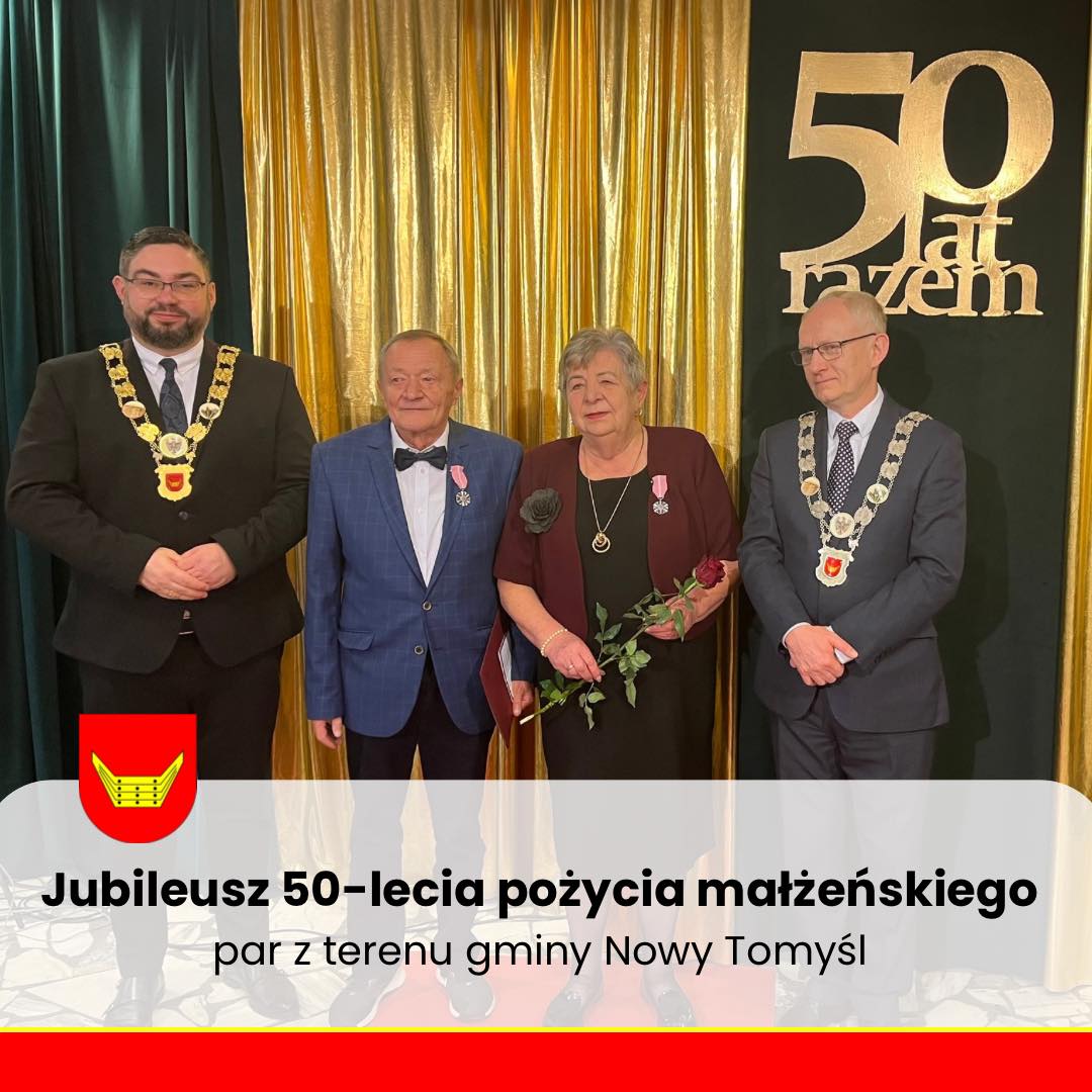 Jubileusz 50-lecia pożycia małżeńskiego par z terenu gminy Nowy Tomyśl