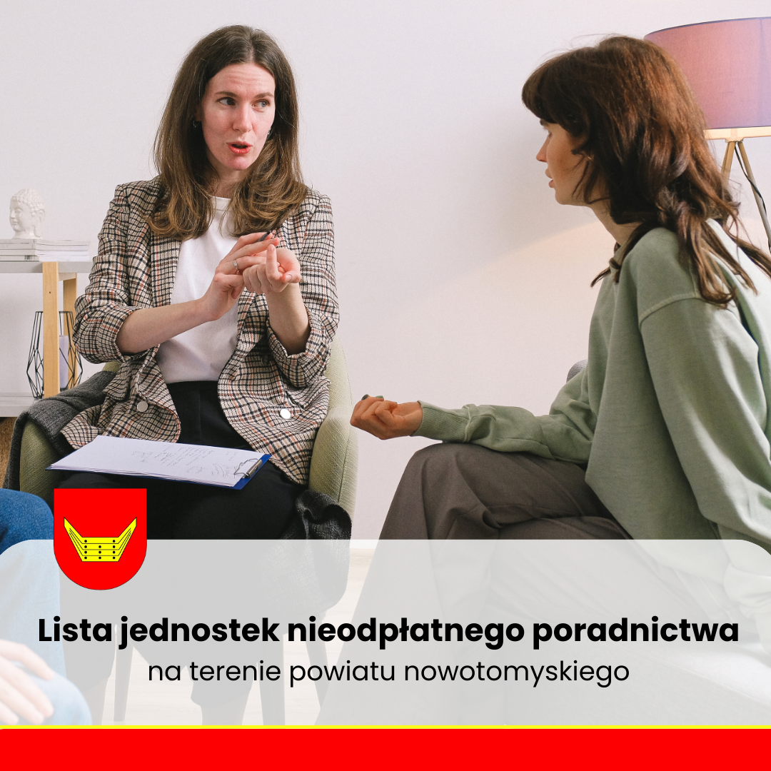 Lista jednostek nieodpłatnego poradnictwa na terenie powiatu nowotomyskiego 2025