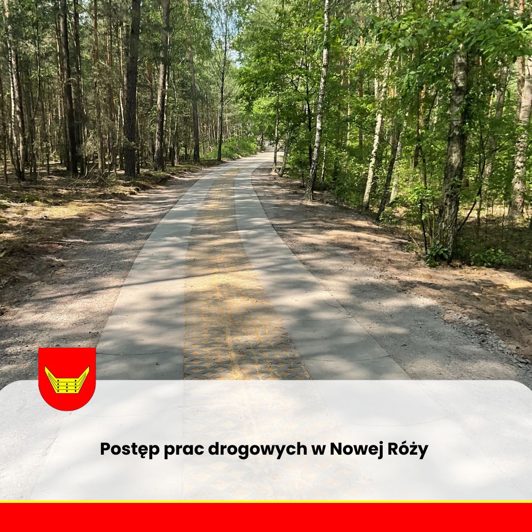 Postęp prac drogowych w Nowej Róży